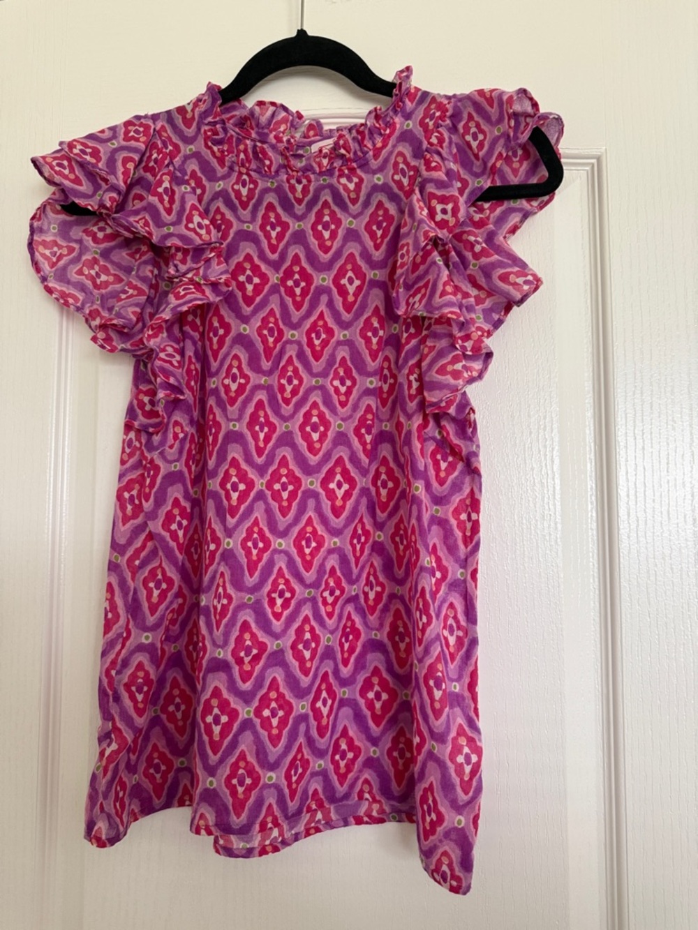 Banjanan Pink & Purple Floral Ruffle Dress